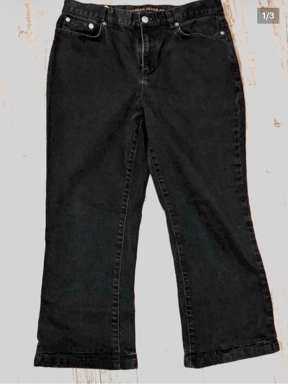 Lauren Ralph Lauren Jeans Co. Black Straight Leg Jeans Size 8